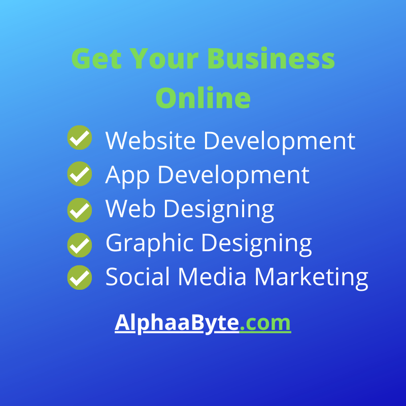 Get Your Business Online - Contact for Web Development, Graphic Designing and Social Media Marketing